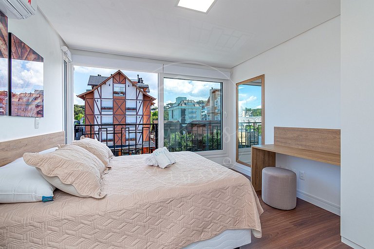 Apartamento VIHARA, NOVO e encantador no centro de Canela