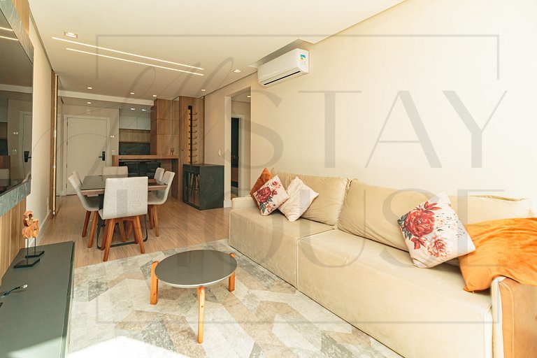 Apto com Piscina Aquecida, academia e sauna