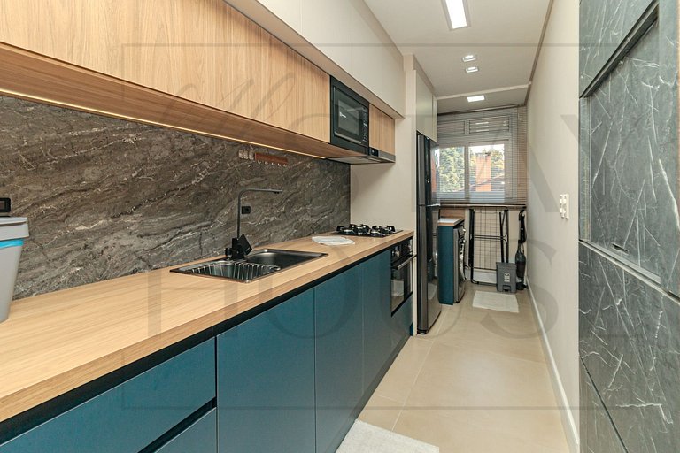 Apto com Piscina Aquecida, academia e sauna