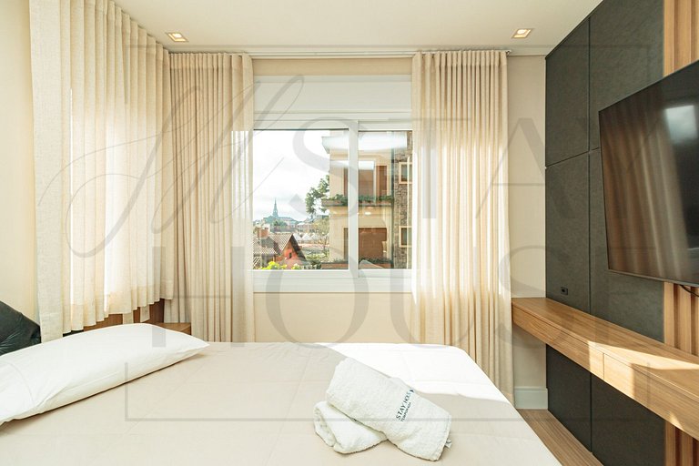 Apto com Piscina Aquecida, academia e sauna