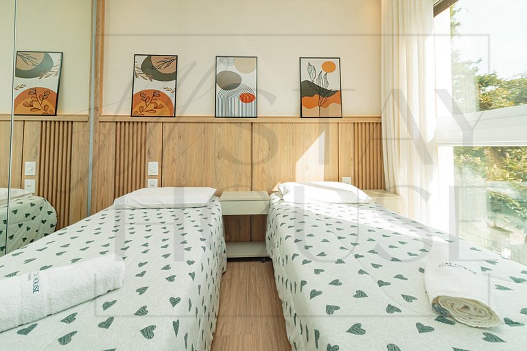 Apto com Piscina Aquecida, academia e sauna