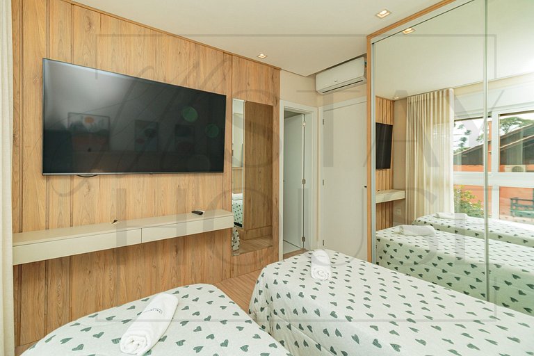 Apto com Piscina Aquecida, academia e sauna