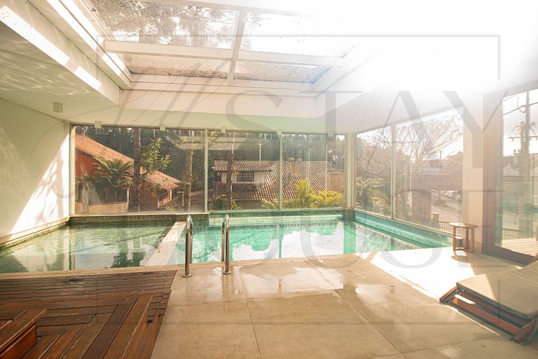 Apto com Piscina Aquecida, academia e sauna