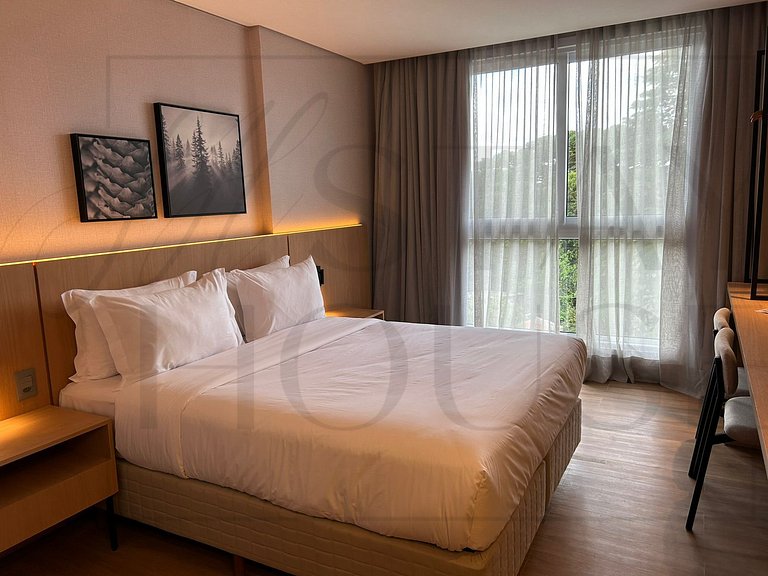 Flat com piscina aquecida em Canela