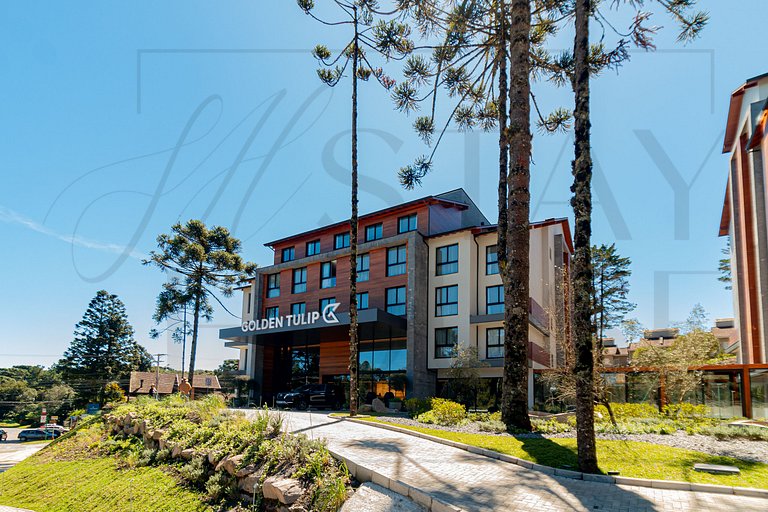 Flat com piscina aquecida em Canela