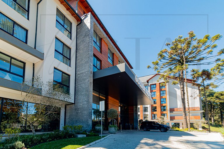 Flat com piscina aquecida em Canela