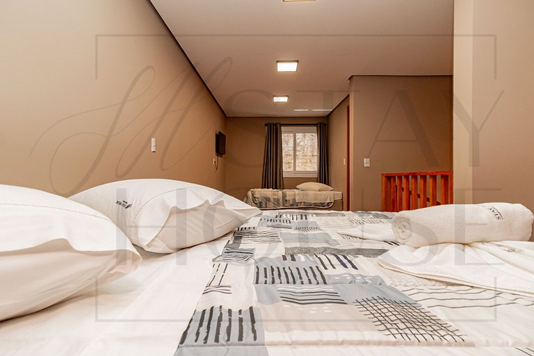 Casa em condomínio até 8 p com 1 vaga